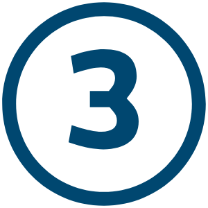 Number 3 inside a circle