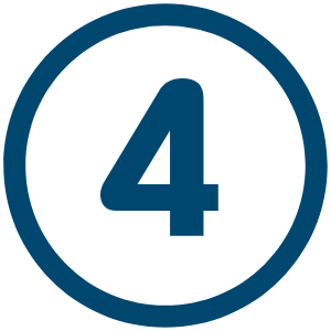 Number 4 inside a blue circle on a white background.